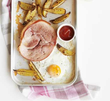All-in-one gammon & eggs