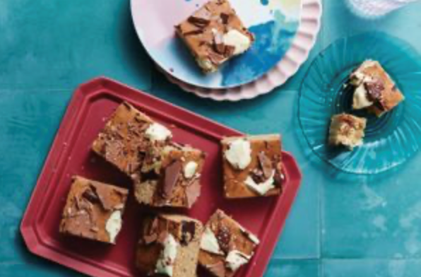 All-the-chocolate-from-the-cupboard banana tahini blondie