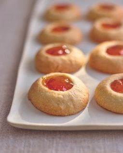 Almond & apricot thumbprint cookies