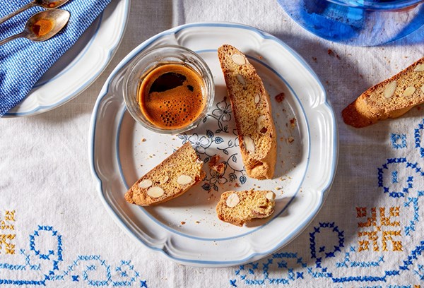 Almond and citrus biscotti
