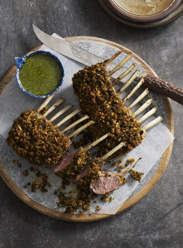 Almond and parsley crusted rack of lamb