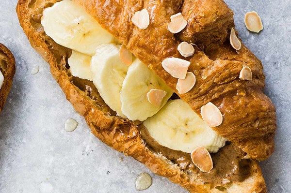 Almond, banana and honey croissant