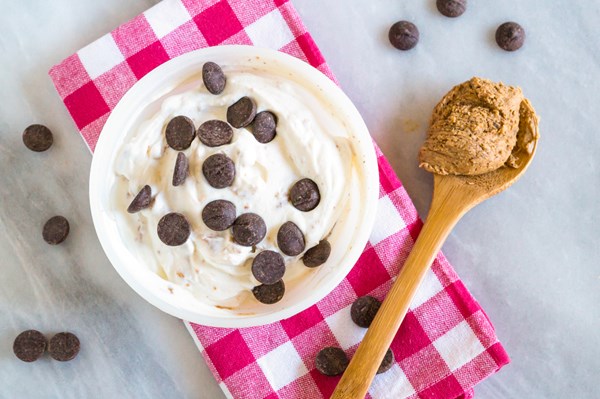 Almond butter-chocolate chip yogurt