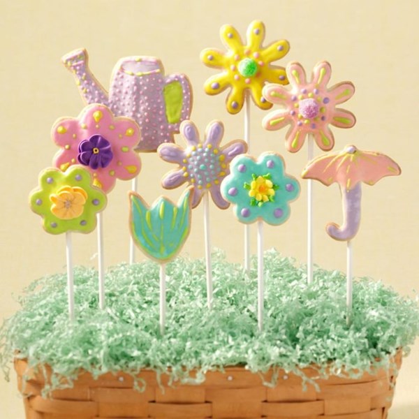 Almond-butter cookie bouquet