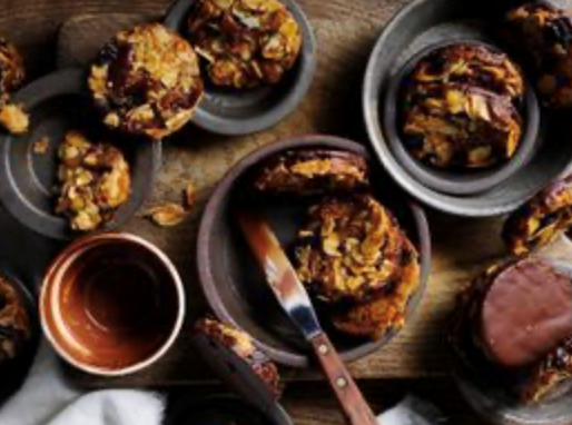 Almond, cherry and chocolate spiced Florentines