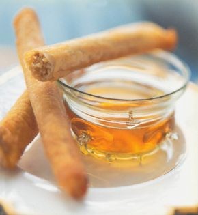 Almond cigars (Cigars aux amandes, or briks aux amandes)