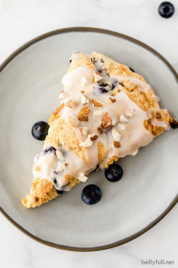 Almond-coconut blueberry scones