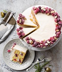 Almond cranberry layer cake