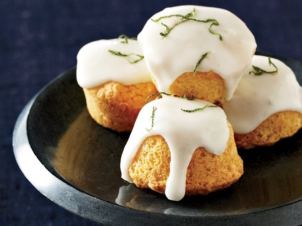 Almond, elderflower and lime travel cakes [William Werner]