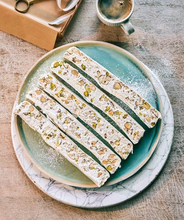 Almond, hazelnut & pistachio torrone (Torrone al pistachio, mandorla e nocciola)