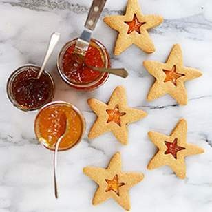 Almond Linzer cookies