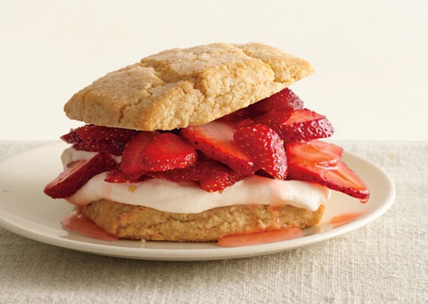 Almond-oat strawberry shortcakes