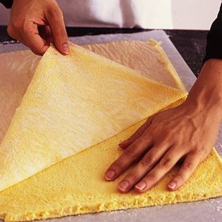 Almond paste sponge cake
