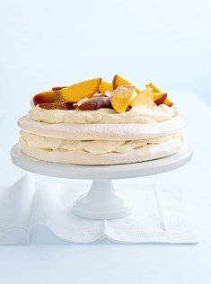 Almond Pavlova stack