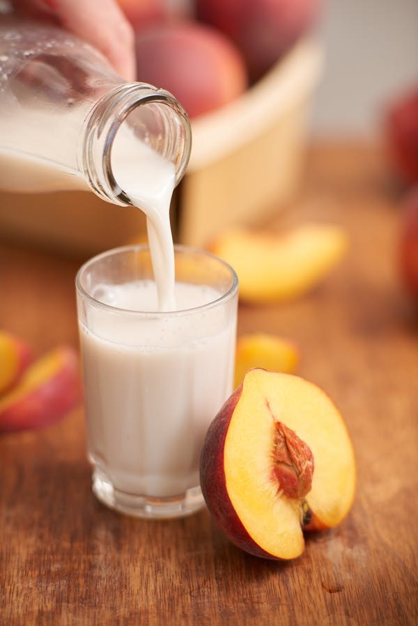 Almond peach pit milk