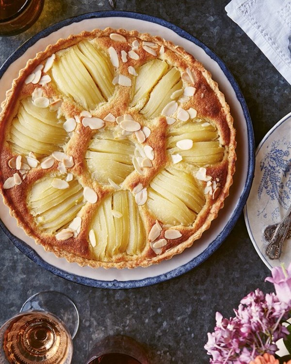 Almond, pear and tonka bean tart (Tarte Bourdaloue tonka)