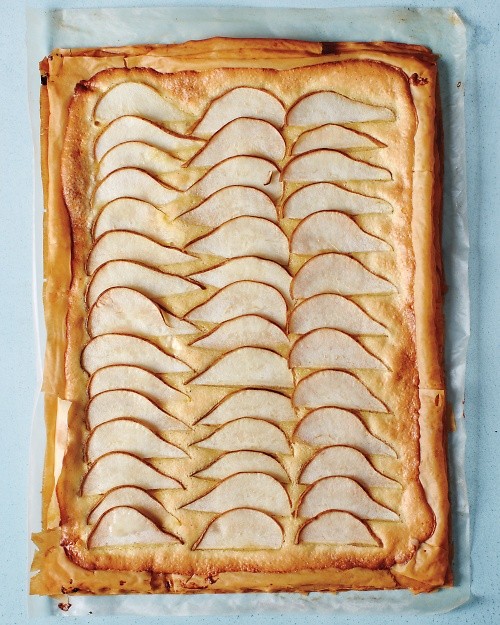 Almond-pear tart