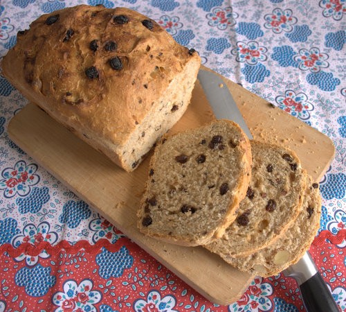 Almond, raisin and chocolate loaf