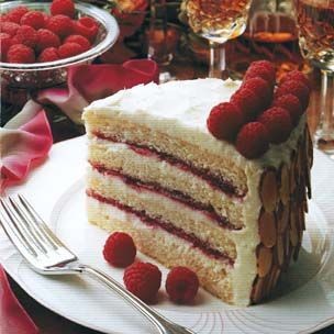 Almond-scented white cake