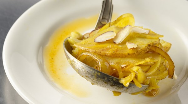 Almond-turmeric potatoes