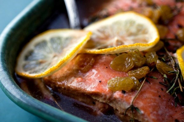 Almost Aunt Sandy's sweet-and-sour salmon