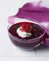 Almost-instant chilled borscht