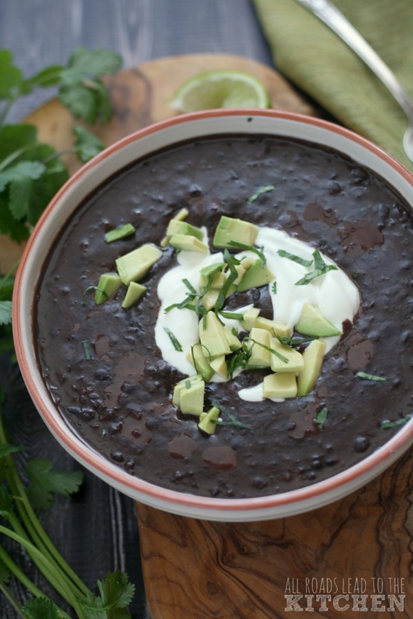 (Almost) Nigella's black bean soup