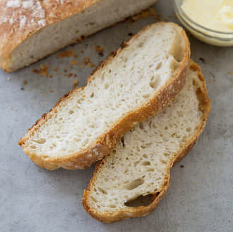 Almost no-knead bread with olives, rosemary, and Parmesan