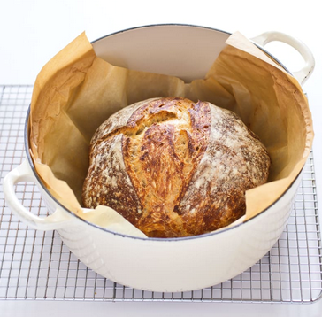 Almost no-knead whole wheat bread