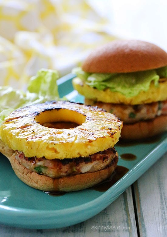 Aloha teriyaki shrimp burgers