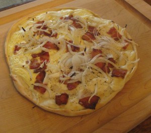 Alsatian bacon and onion tart
