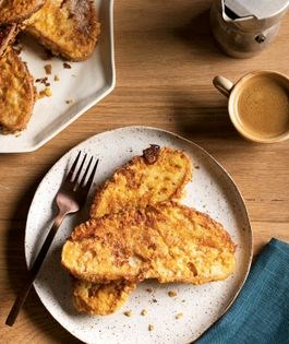 Alsatian French toast or pain perdu (Zimetschnitte)