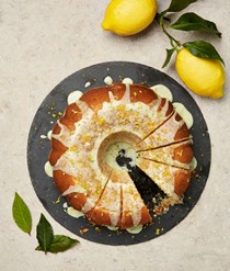 Amalfi lemon, bay leaf and olive oil cake
