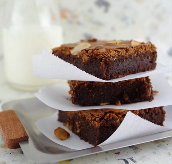 Amaretti brownies with Amaretto