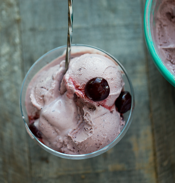 Amaretto cherry ice cream