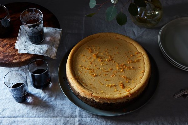 Amaro ricotta cheesecake