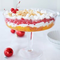 Ambrosia-cherry trifle
