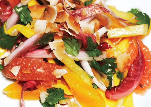 Ambrosia salad with toasted coconut