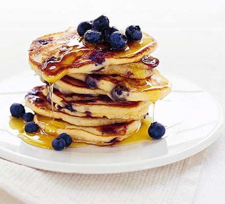 American blueberry pancakes