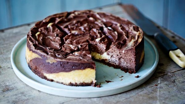 American chocolate ripple cheesecake