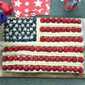 American flag cake