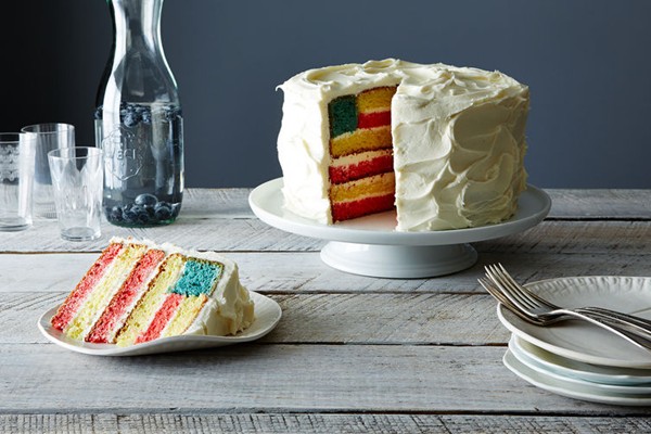 American flag cake for the Fourth of July
