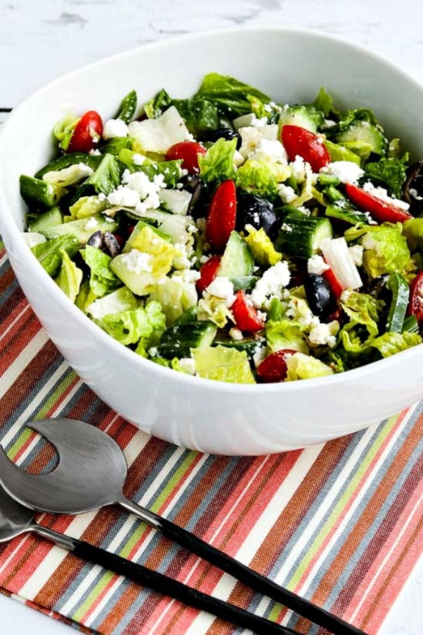 American Greek salad with lettuce