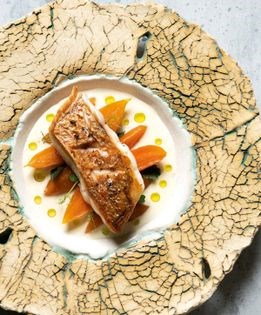American red snapper with carrot confit and cumin