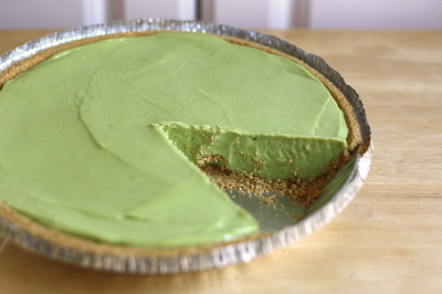 An avocado pie for St. Patrick's Day