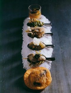 An extravagant oyster plate
