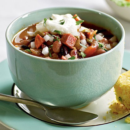 Anasazi and black bean chili