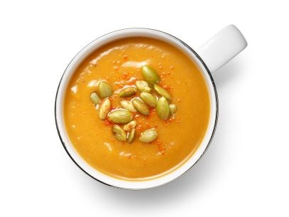 Ancho-butternut squash soup