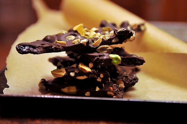 Ancho chili-cinnamon chocolate bark