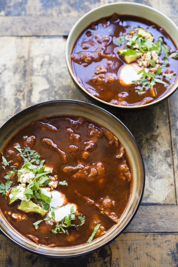Ancho chili soup